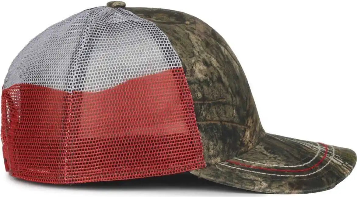 Oc Sports Cwf-400m Adjustable Mesh Back Cap - Mossy Oak Country Dna Texas Flag - Osfm
