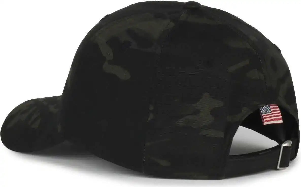 Oc Sports Cwf-405 Multicam Cap with Flag Visor - Black - Osfm