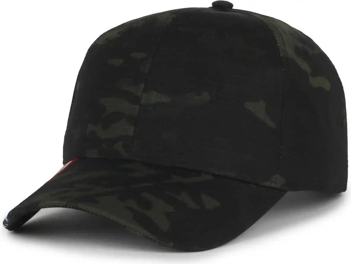 Oc Sports Cwf-405 Multicam Cap with Flag Visor - Black - Osfm