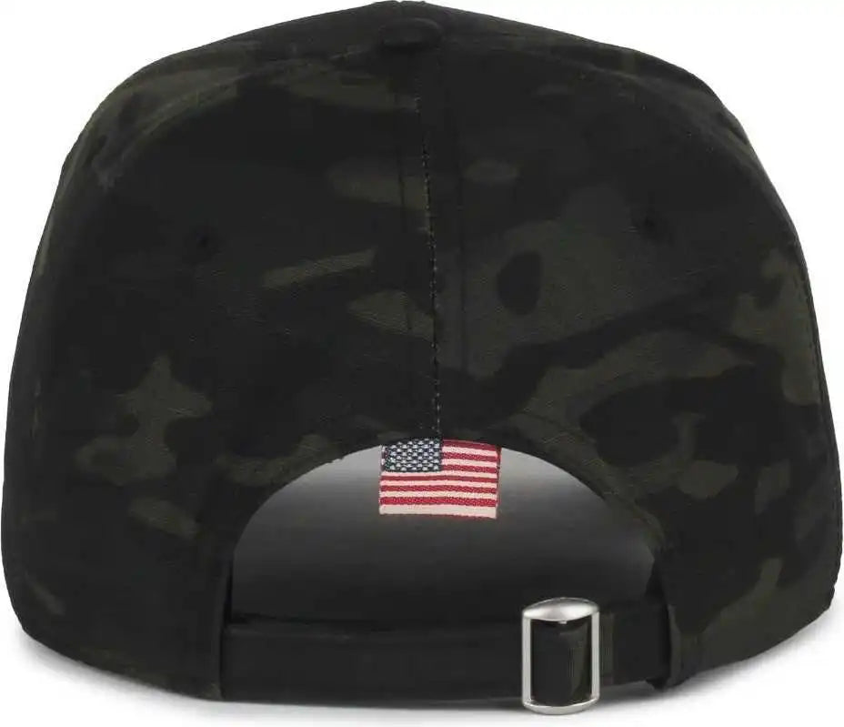 Oc Sports Cwf-405 Multicam Cap with Flag Visor - Black - Osfm