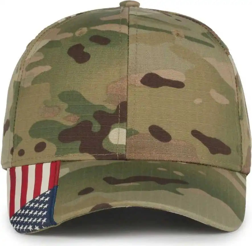 Oc Sports Cwf-405 Multicam Cap with Flag Visor - Nyco Extreme Mulitcam Original Usa - Osfm