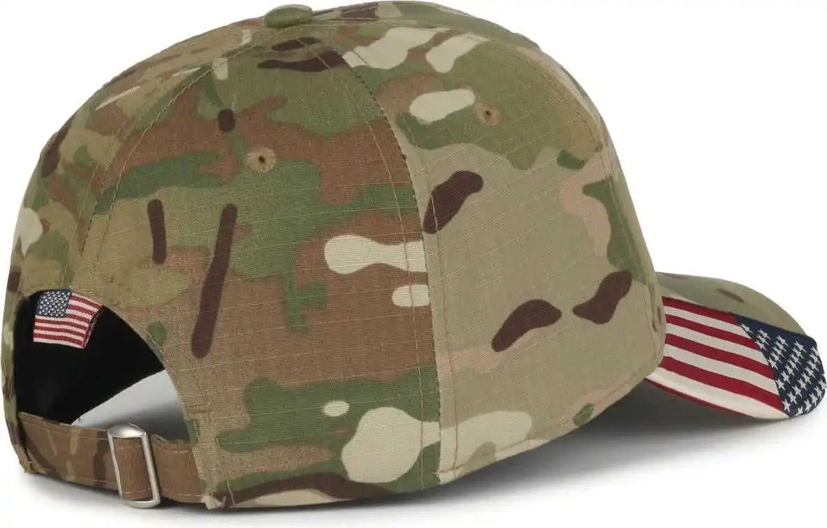 Oc Sports Cwf-405 Multicam Cap with Flag Visor - Nyco Extreme Mulitcam Original Usa - Osfm