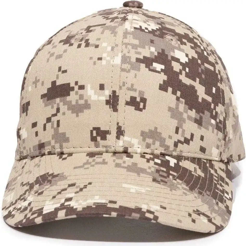 Oc Sports Dc-610 Cotton Twill Digital Camo Cap - Khaki - 6 7/8’’ - 7 1/2’’