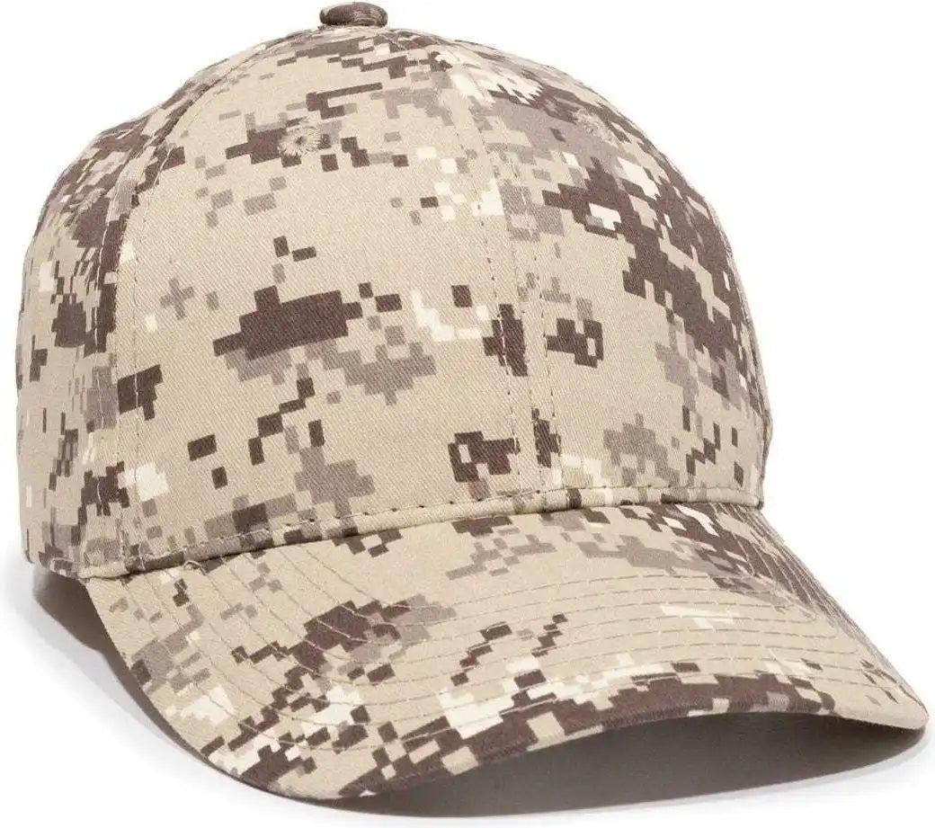 Oc Sports Dc-610 Cotton Twill Digital Camo Cap - Khaki - 6 7/8’’ - 7 1/2’’