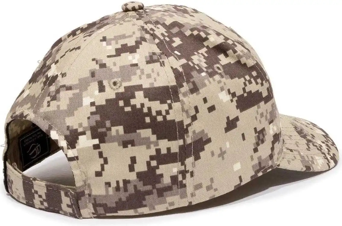 Oc Sports Dc-610 Cotton Twill Digital Camo Cap - Khaki - 6 7/8’’ - 7 1/2’’