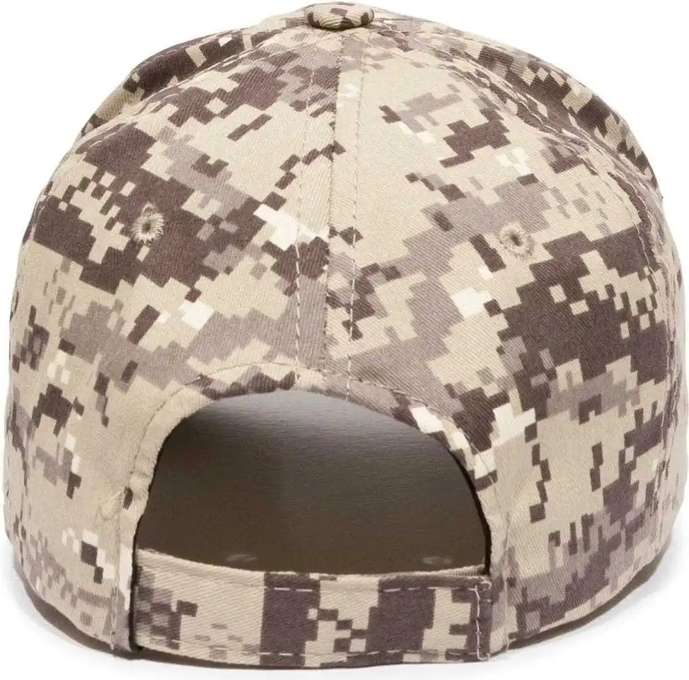 Oc Sports Dc-610 Cotton Twill Digital Camo Cap - Khaki - 6 7/8’’ - 7 1/2’’