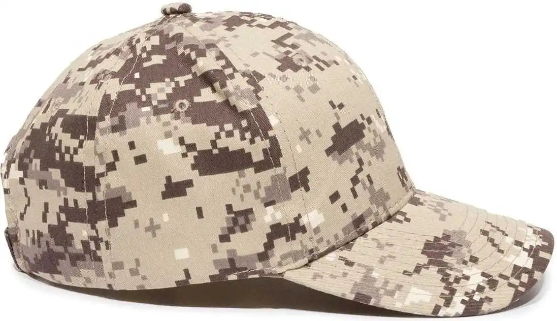 Oc Sports Dc-610 Cotton Twill Digital Camo Cap - Khaki - 6 7/8’’ - 7 1/2’’