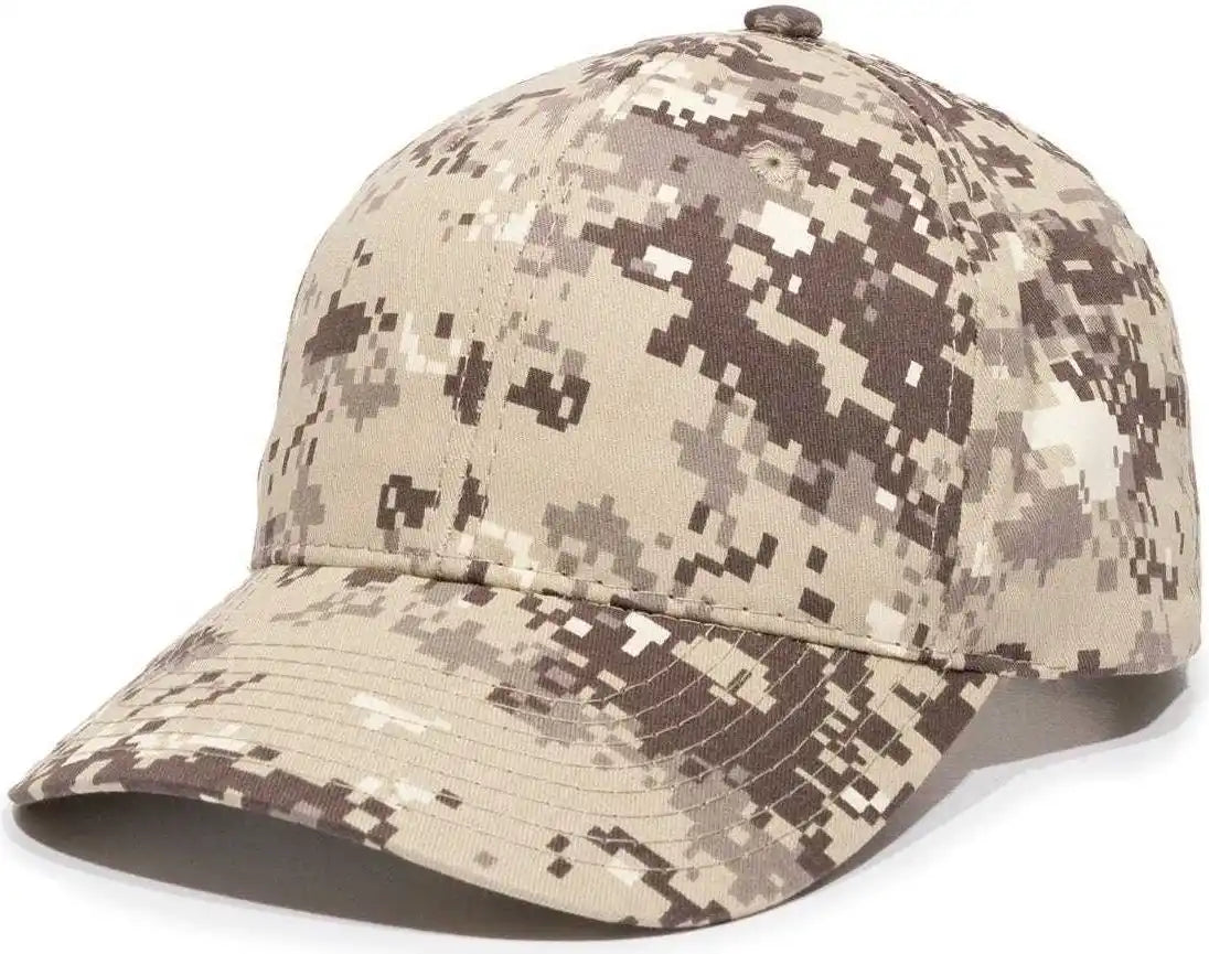 Oc Sports Dc-610 Cotton Twill Digital Camo Cap - Khaki - 6 7/8’’ - 7 1/2’’