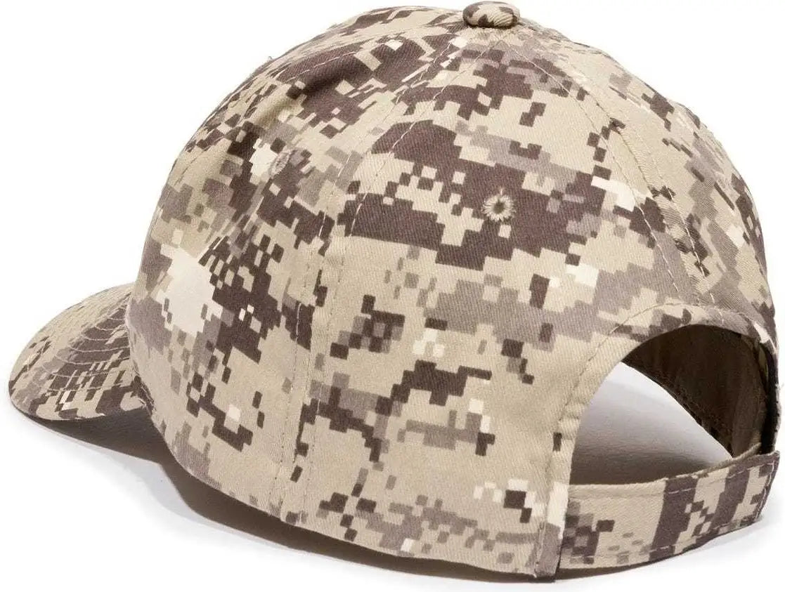 Oc Sports Dc-610 Cotton Twill Digital Camo Cap - Khaki