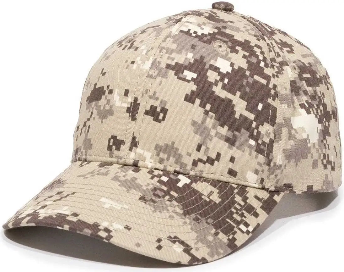 Oc Sports Dc-610 Cotton Twill Digital Camo Cap - Khaki