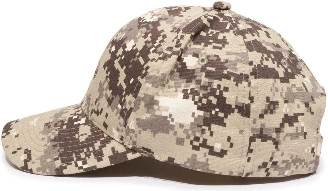 Oc Sports Dc-610 Cotton Twill Digital Camo Cap - Khaki