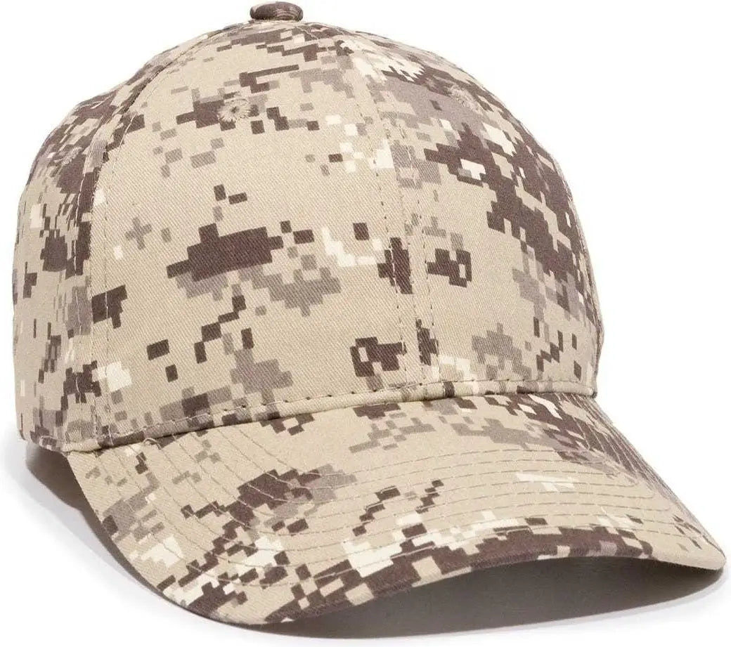 Oc Sports Dc-610 Cotton Twill Digital Camo Cap - Khaki