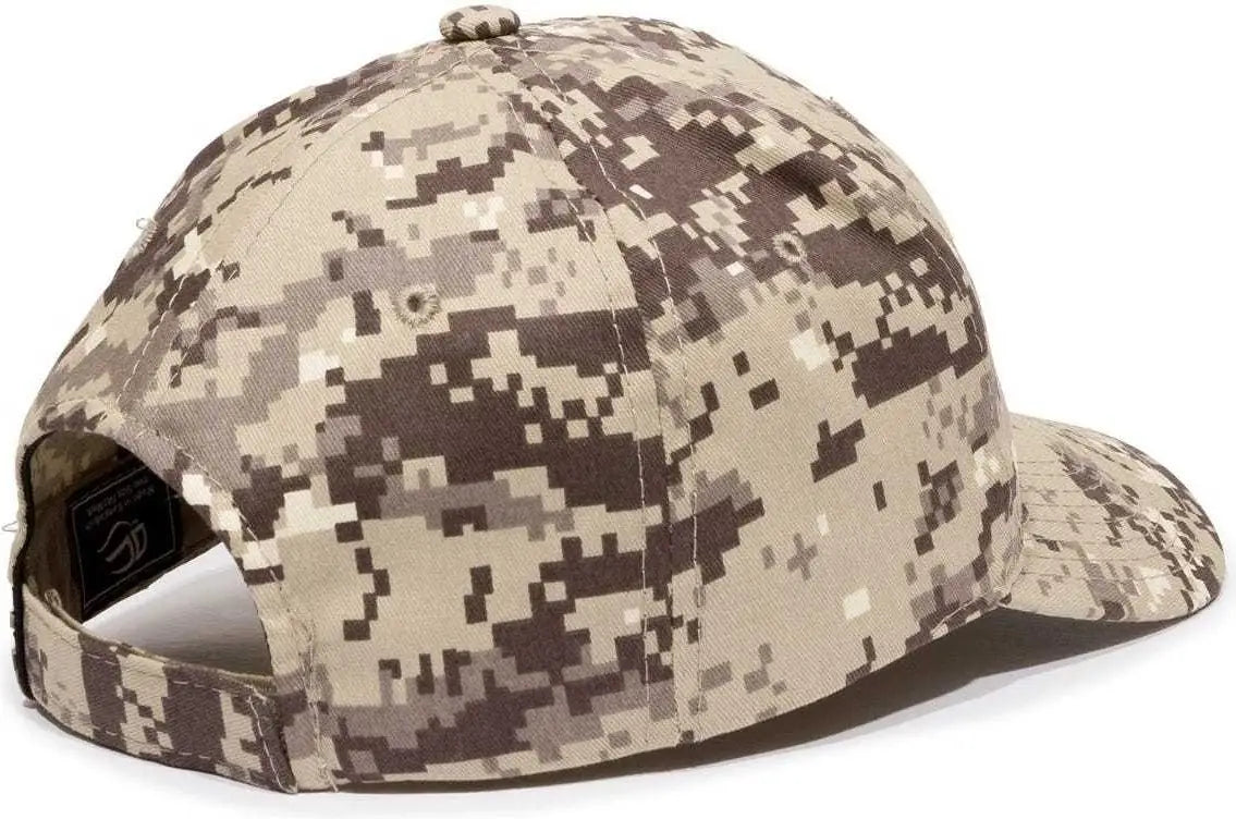 Oc Sports Dc-610 Cotton Twill Digital Camo Cap - Khaki