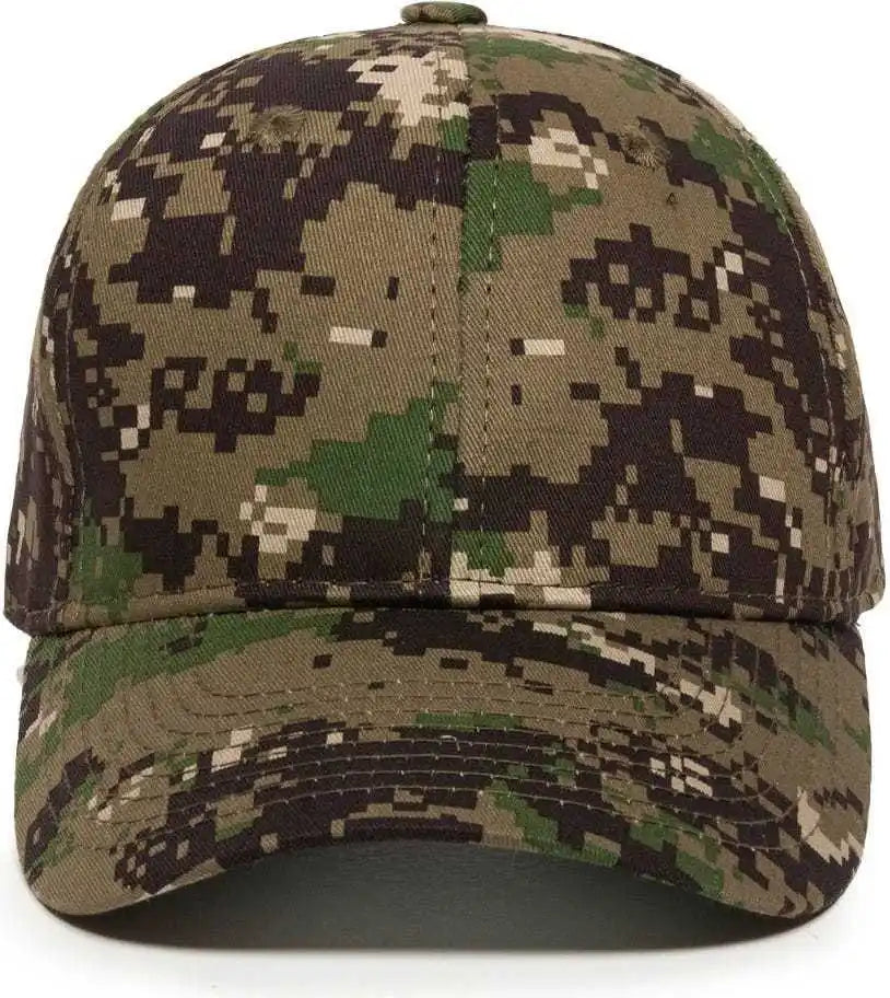Oc Sports Dc-610 Cotton Twill Digital Camo Cap - Olive - 6 7/8’’ - 7 1/2’’