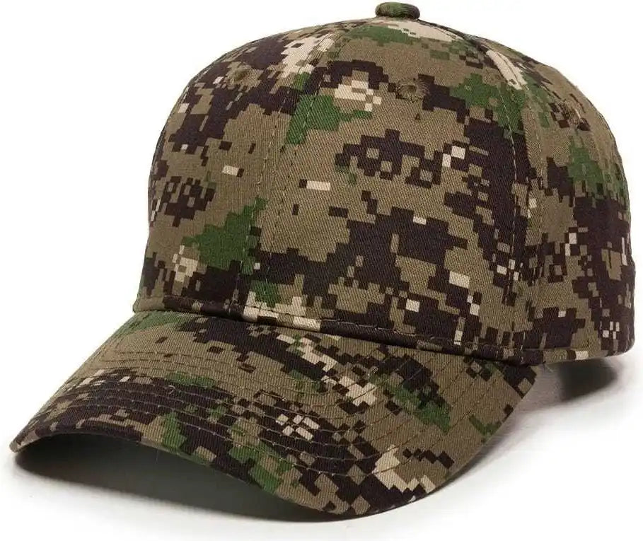 Oc Sports Dc-610 Cotton Twill Digital Camo Cap - Olive - 6 7/8’’ - 7 1/2’’