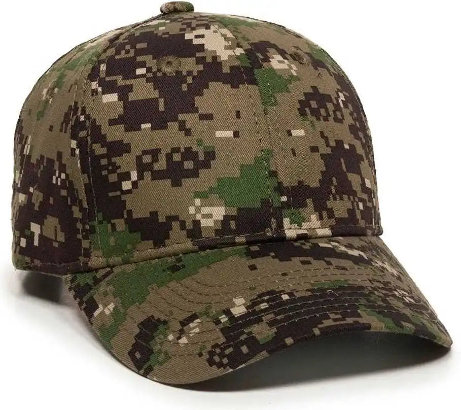 Oc Sports Dc-610 Cotton Twill Digital Camo Cap - Olive - 6 7/8’’ - 7 1/2’’