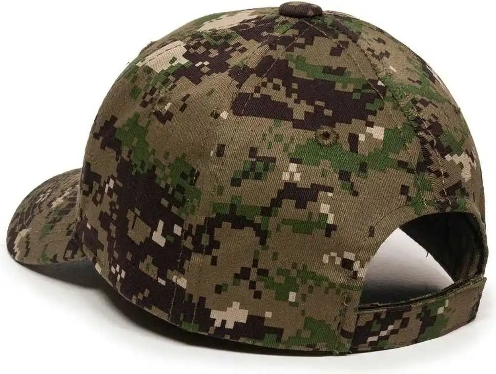 Oc Sports Dc-610 Cotton Twill Digital Camo Cap - Olive - 6 7/8’’ - 7 1/2’’