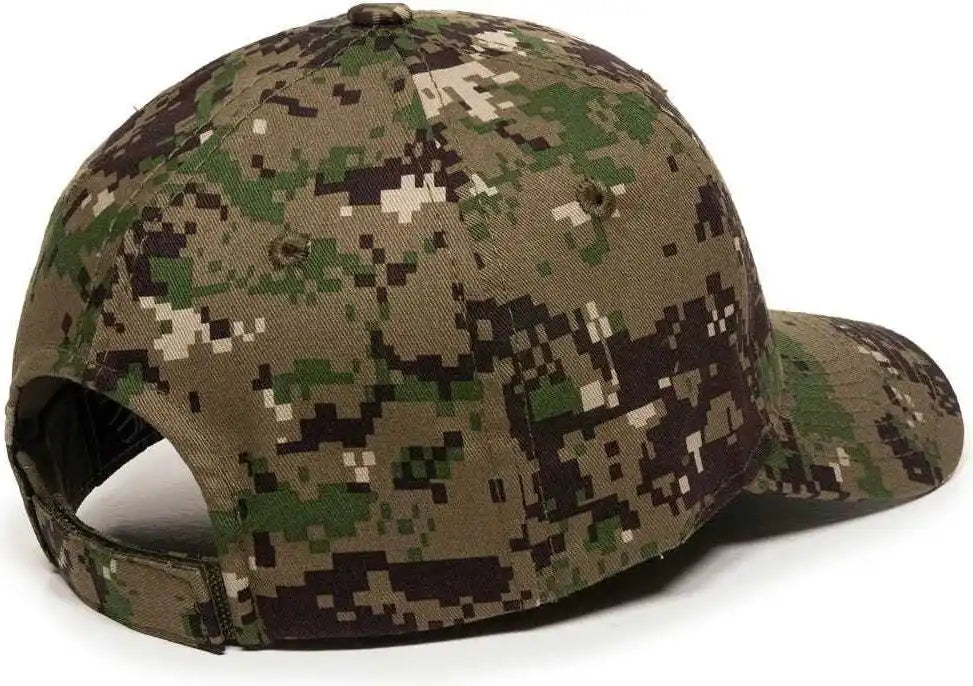 Oc Sports Dc-610 Cotton Twill Digital Camo Cap - Olive - 6 7/8’’ - 7 1/2’’