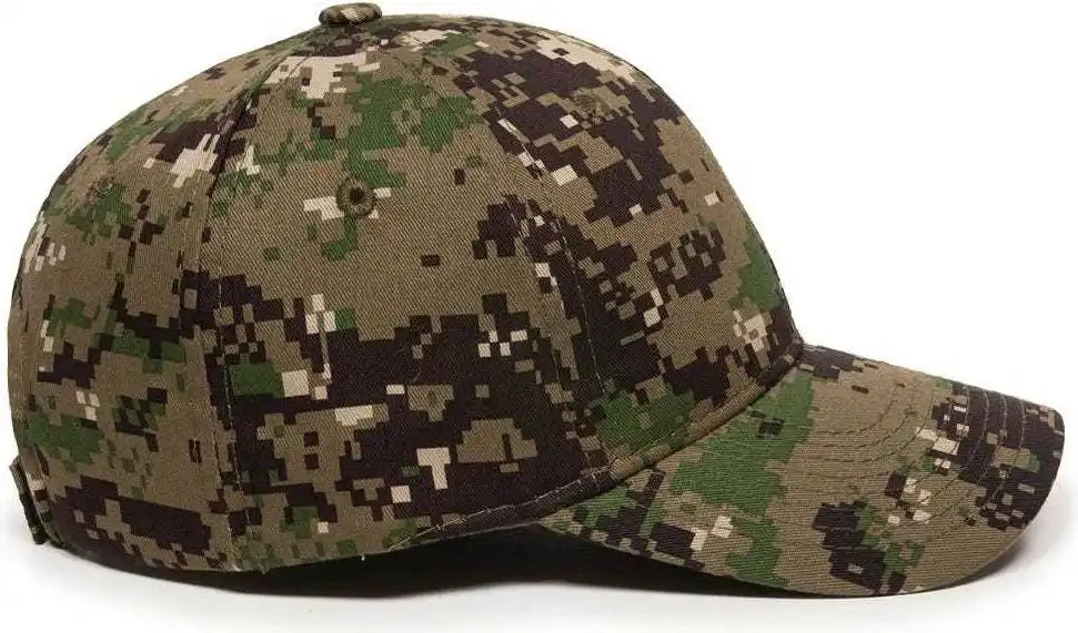 Oc Sports Dc-610 Cotton Twill Digital Camo Cap - Olive - 6 7/8’’ - 7 1/2’’