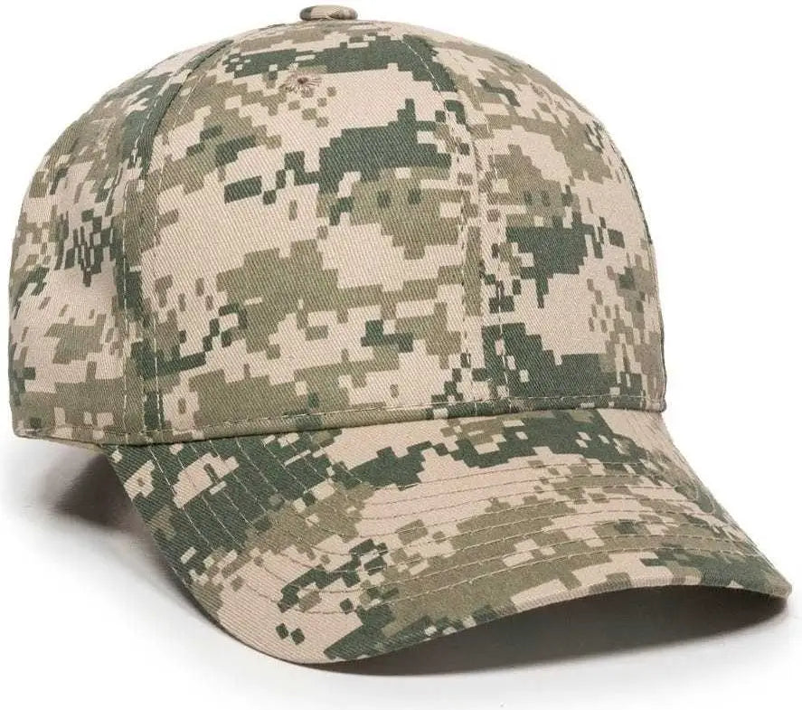 Oc Sports Dc-610 Cotton Twill Digital Camo Cap - Tan