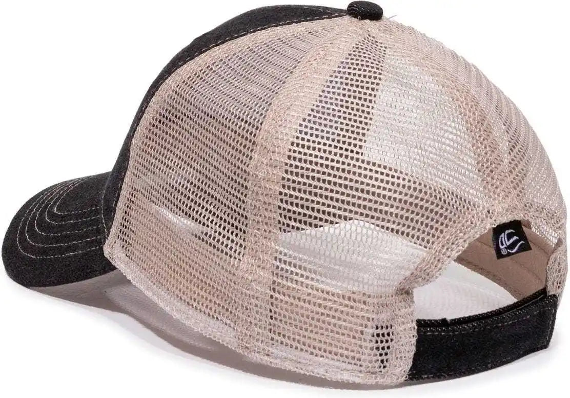 Oc Sports Dn-200m Adjustable Mesh Back Cap - Black Denim Putty - Sand / 6 7/8’’ - 7 1/2’’