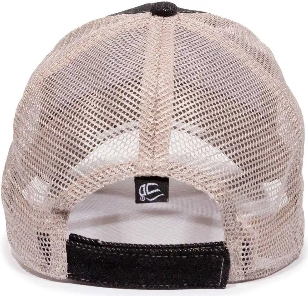 Oc Sports Dn-200m Adjustable Mesh Back Cap - Black Denim Putty - Sand / 6 7/8’’ - 7 1/2’’
