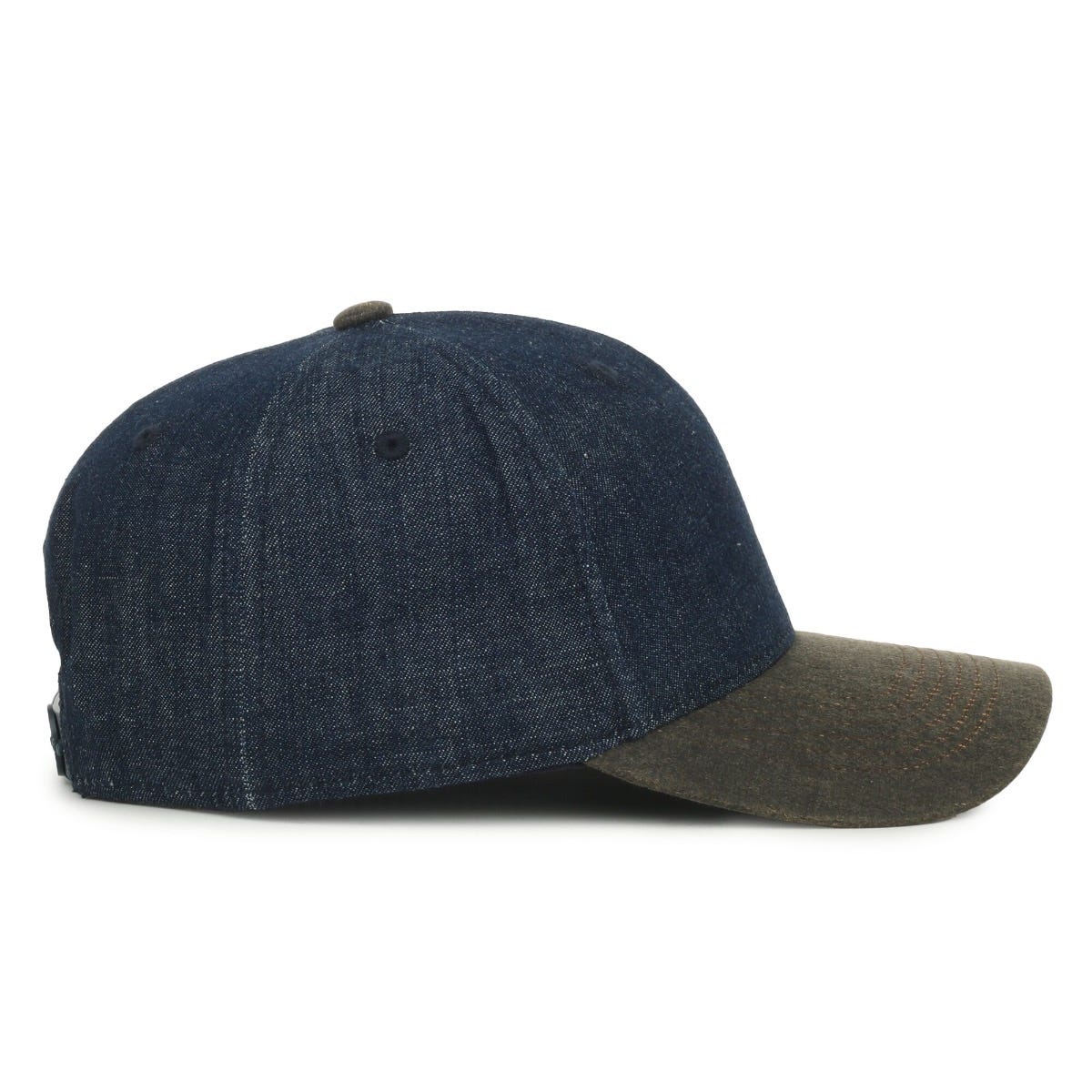 Oc Sports Dn-560 Denim Two-tone Cap - Blue Denim/brown