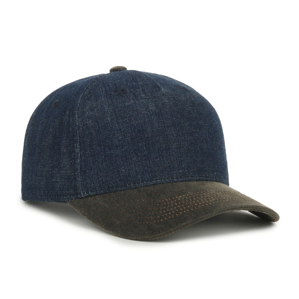Oc Sports Dn-560 Denim Two-tone Cap - Blue Denim/brown