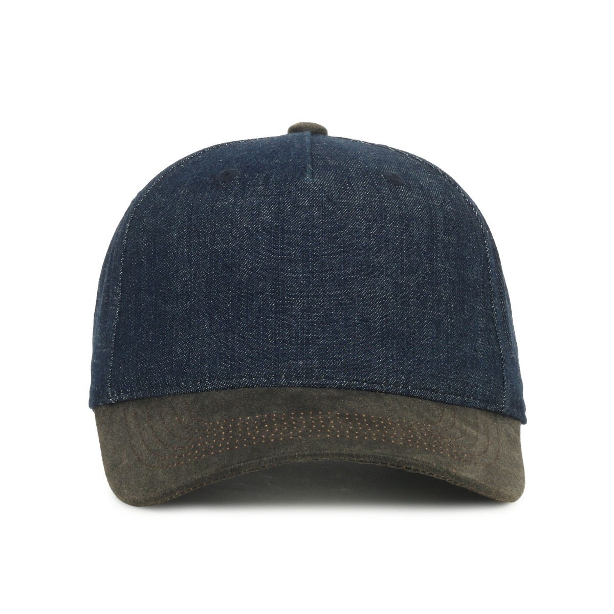 Oc Sports Dn-560 Denim Two-tone Cap - Blue Denim/brown