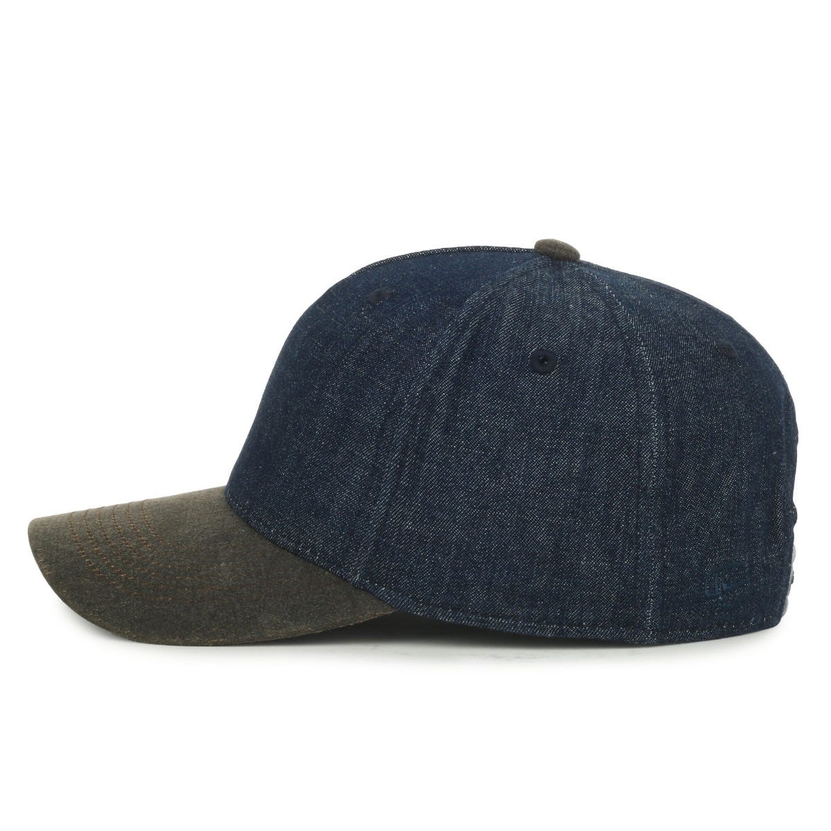 Oc Sports Dn-560 Denim Two-tone Cap - Blue Denim/brown