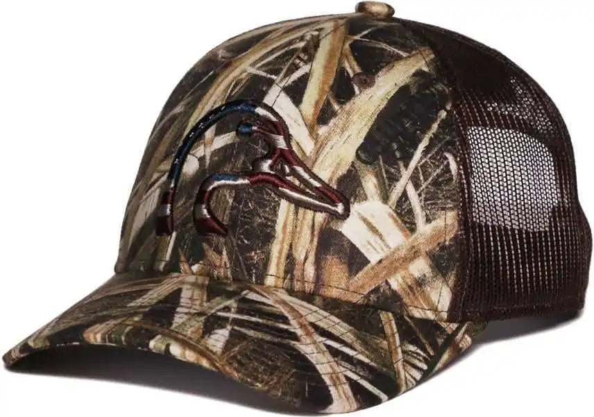 Oc Sports Du63b Ducks Unlimited Caps - Mossy Oak Shadowgrass Blades Duck Brown - Osfm