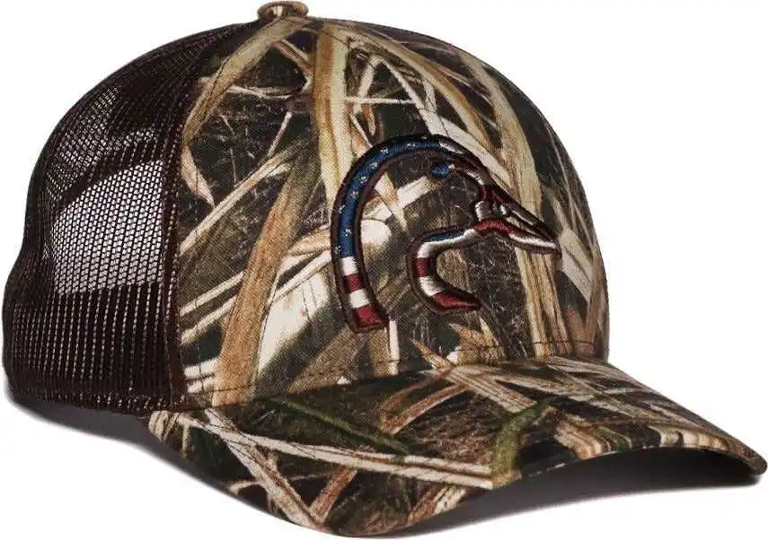 Oc Sports Du63b Ducks Unlimited Caps - Mossy Oak Shadowgrass Blades Duck Brown - Osfm