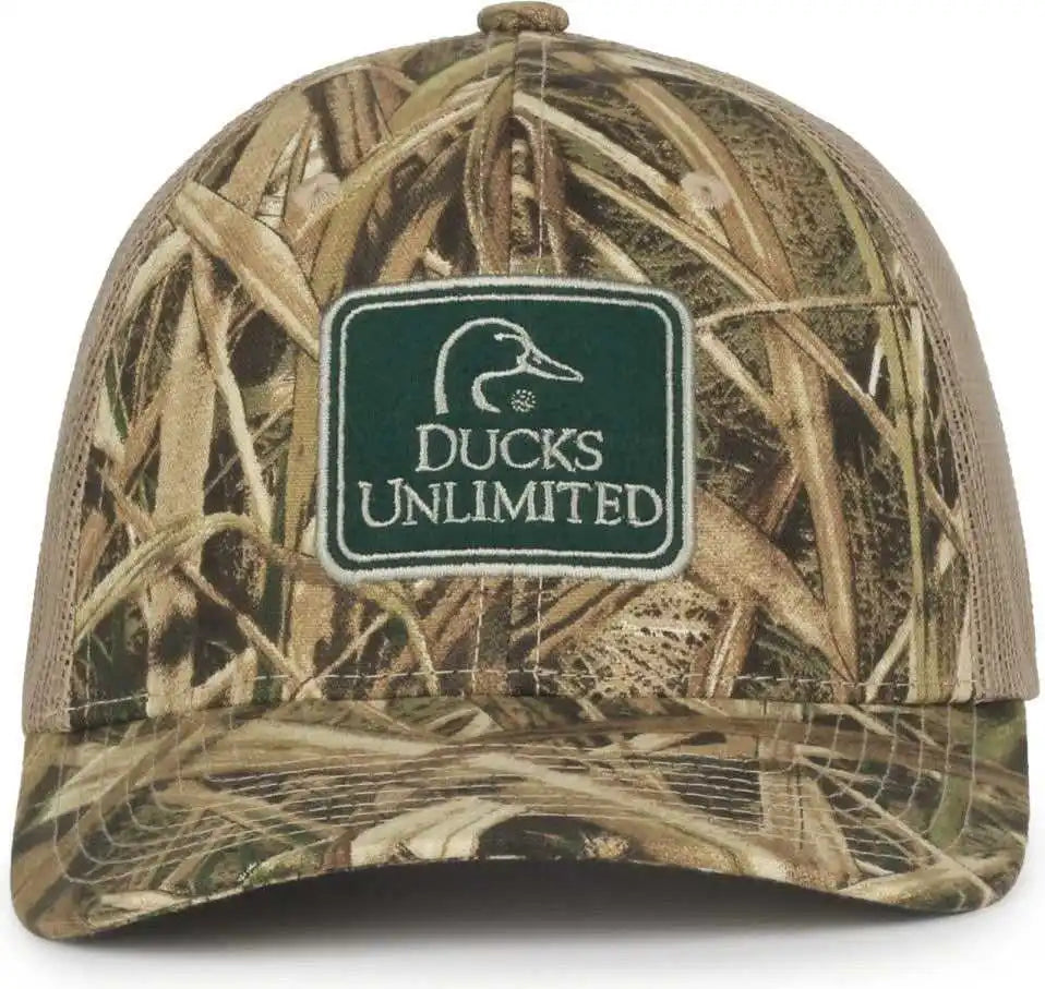 Oc Sports Du70 Ducks Unlimited Caps - Mossy Oak Shadow Grass Blades - Brown / Osfm