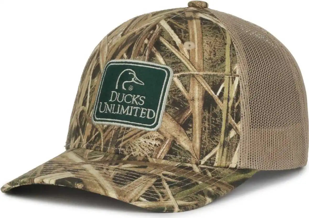 Oc Sports Du70 Ducks Unlimited Caps - Mossy Oak Shadow Grass Blades - Brown / Osfm