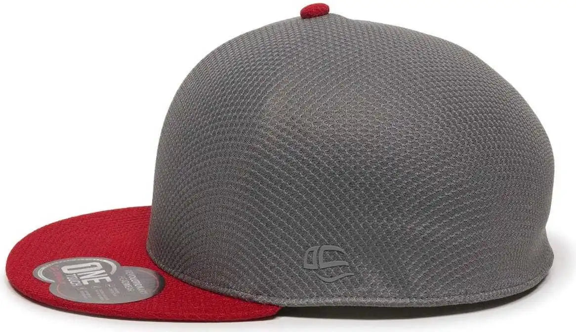 Oc Sports Edge Flexible Fitting Cap - Graphite Red