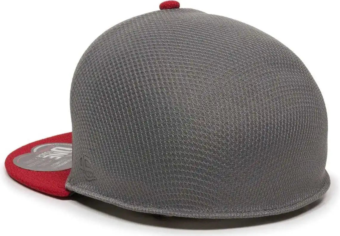 Oc Sports Edge Flexible Fitting Cap - Graphite Red