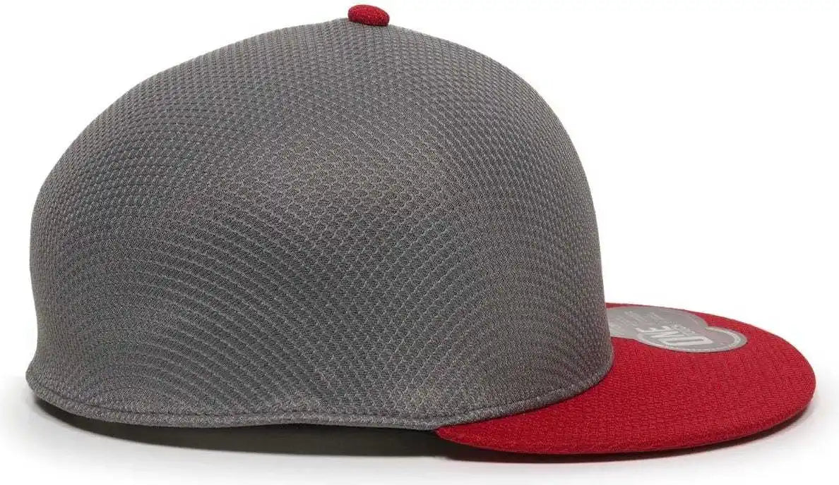 Oc Sports Edge Flexible Fitting Cap - Graphite Red