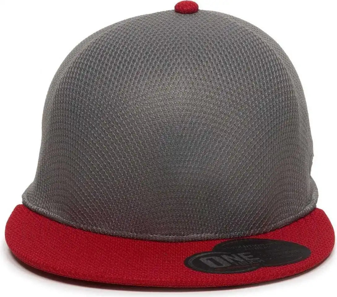 Oc Sports Edge Flexible Fitting Cap - Graphite Red
