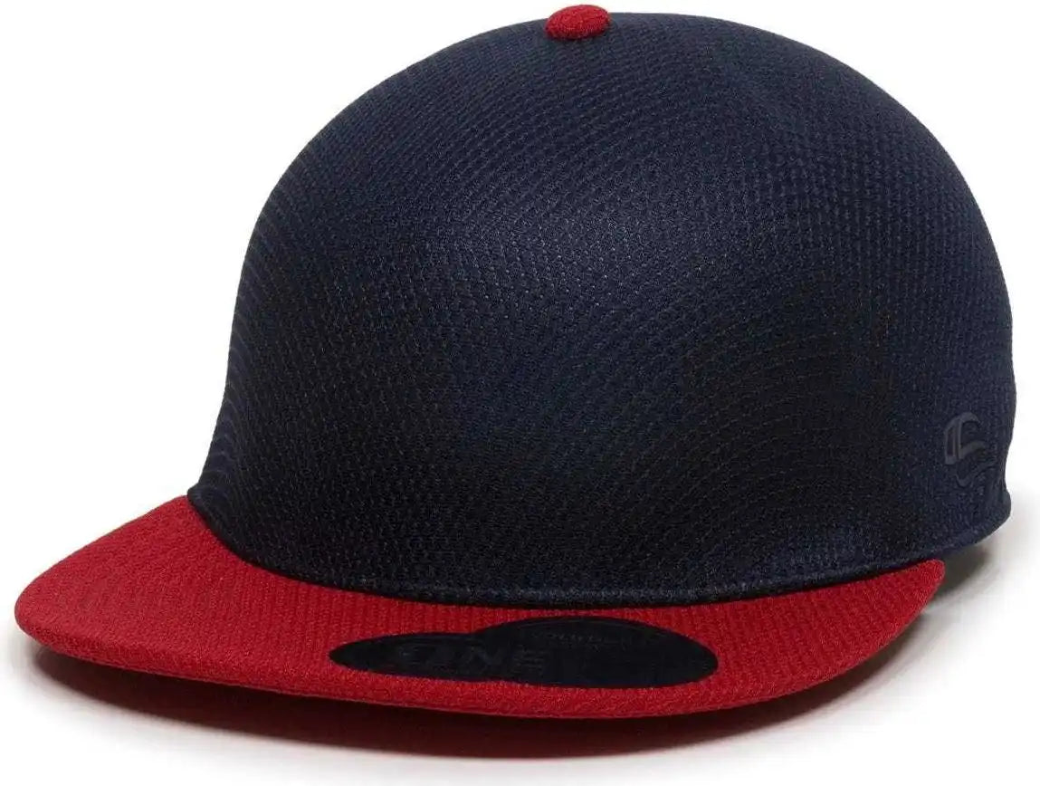 Oc Sports Edge Flexible Fitting Cap - Navy Red