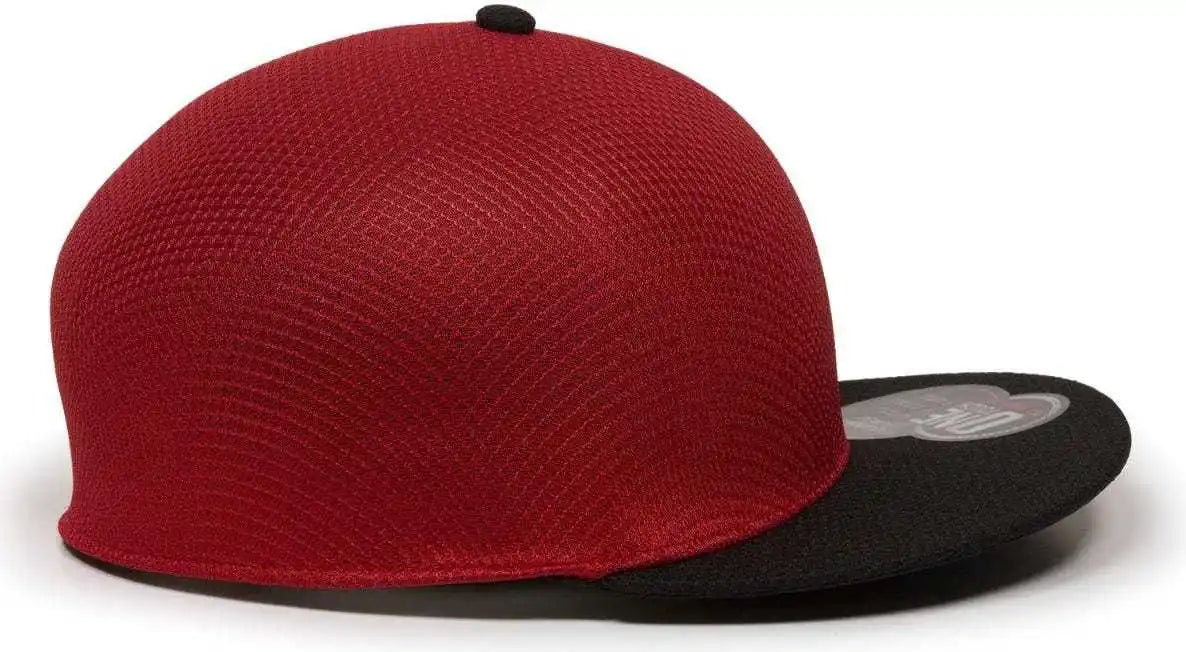Oc Sports Edge Flexible Fitting Cap - Red Black