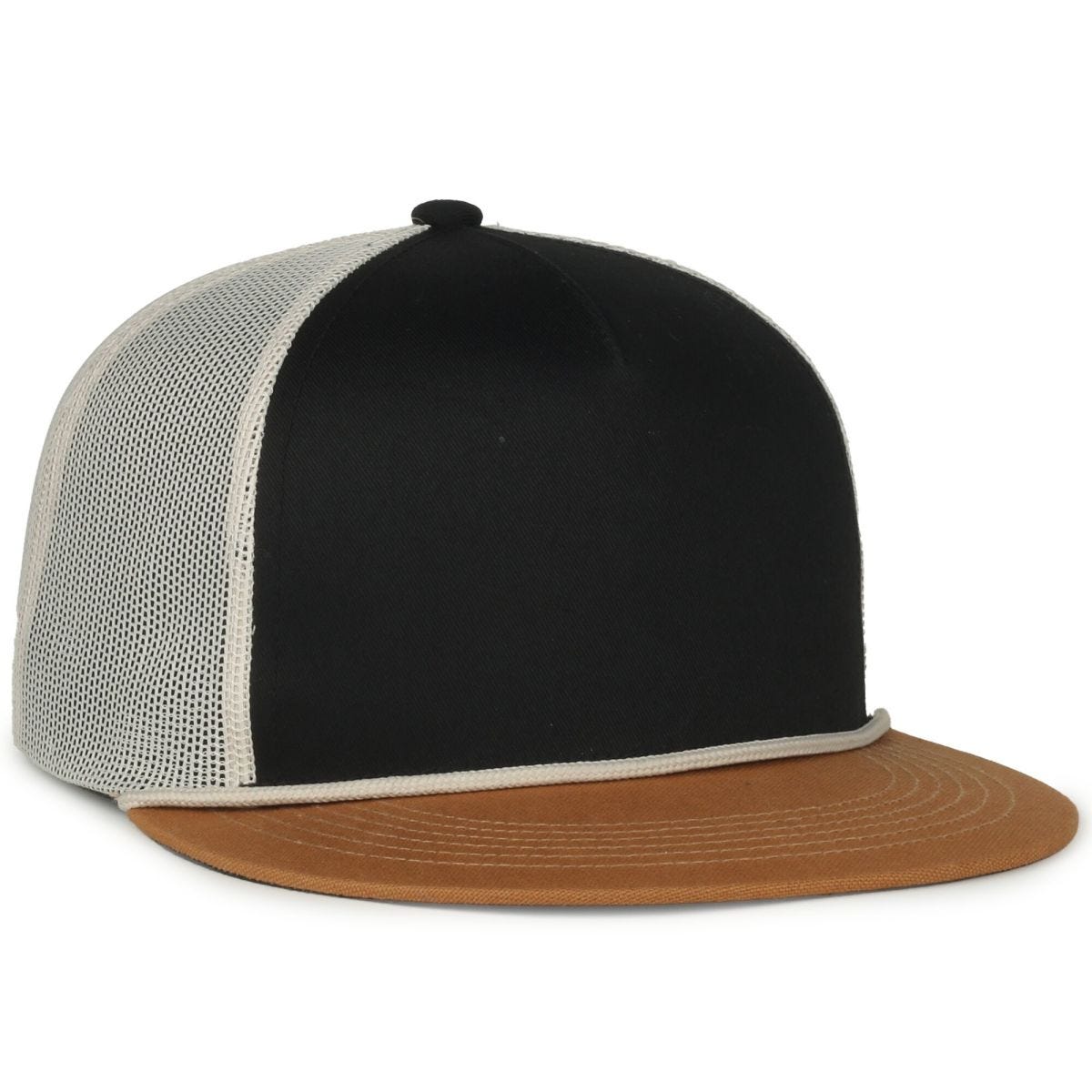 Oc Sports Ffa-510hp 5-panel Mesh Back Cap - Black/stone/duk