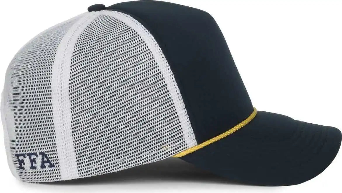 Oc Sports Ffa-foam Ffa Foam Mesh Back with Cord - Navy White - Osfm