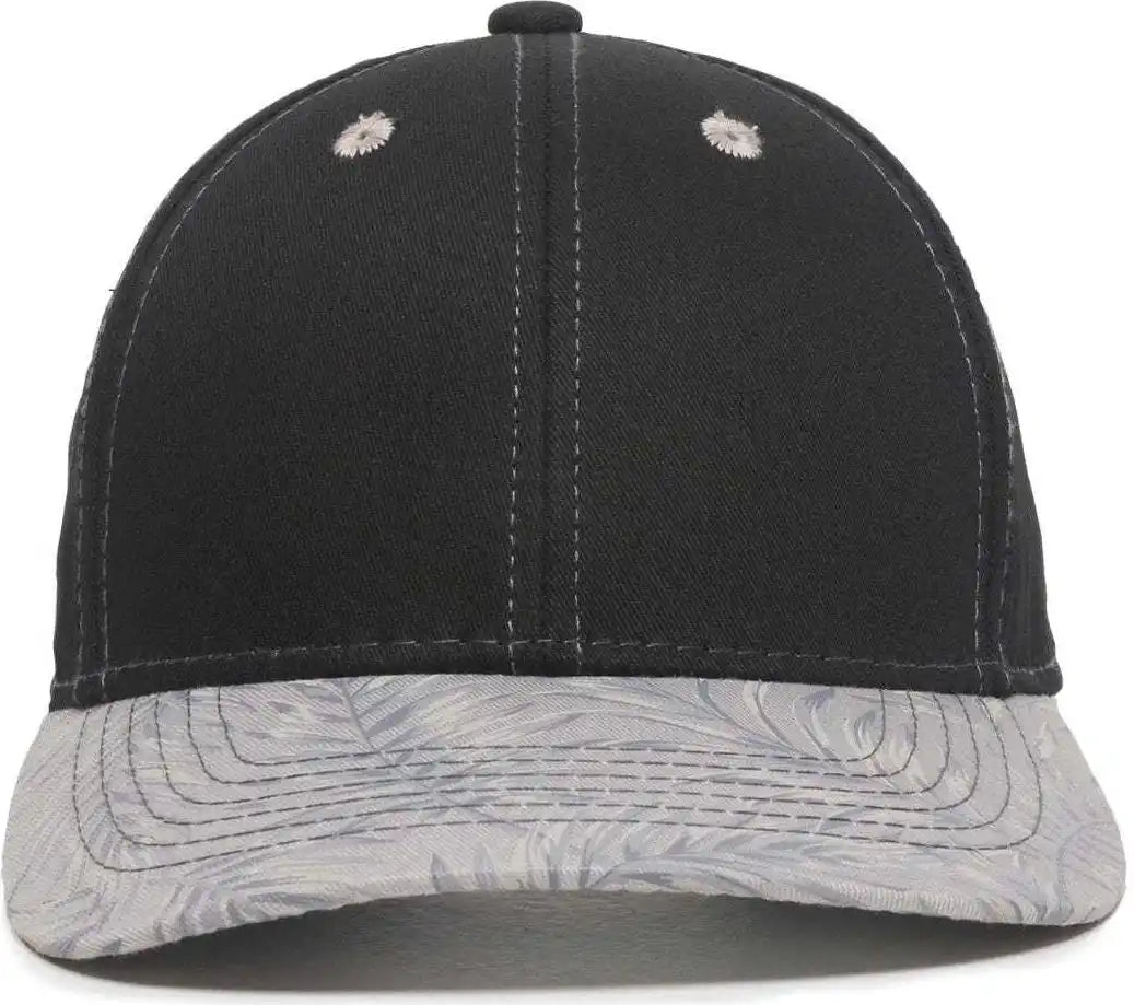 Oc Sports Flr-100 Adjustable Cap - Black Light Grey Tropical - Gray / 6 7/8’’ - 7 1/2’’