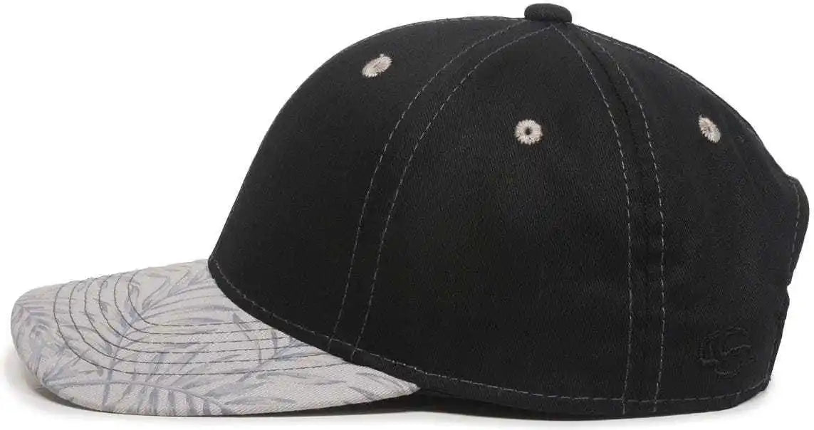 Oc Sports Flr-100 Adjustable Cap - Black Light Grey Tropical - Gray / 6 7/8’’ - 7 1/2’’