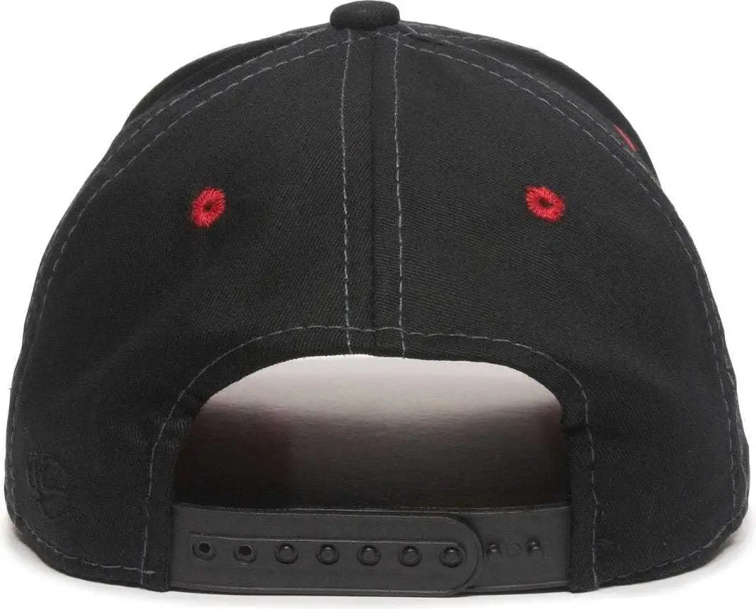 Oc Sports Flr-100 Adjustable Cap - Black Red Tropical - 6 7/8’’ - 7 1/2’’