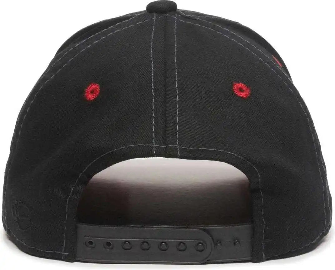 Oc Sports Flr-100 Adjustable Cap - Black Red Tropical - 6 7/8’’ - 7 1/2’’