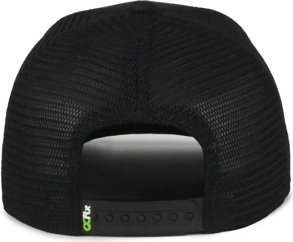 Oc Sports Flx672m-e Proflex Adjustable Sweatband Cap - e Black - Osfm