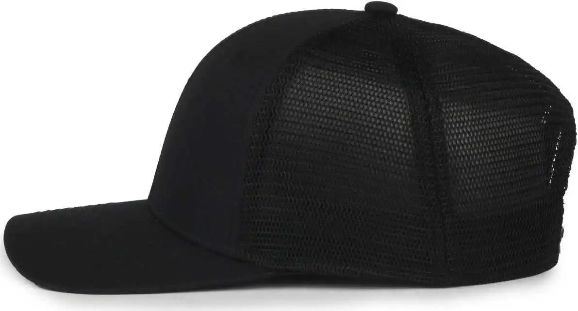 Oc Sports Flx672m-e Proflex Adjustable Sweatband Cap - e Black - Osfm