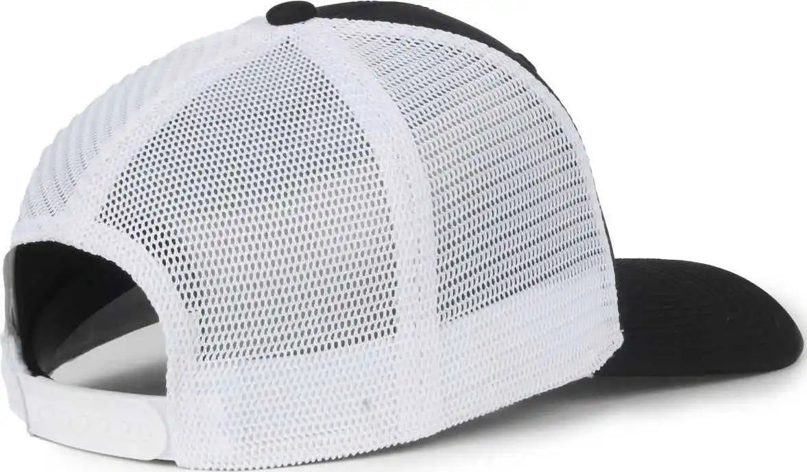 Oc Sports Flx672m-e Proflex Adjustable Sweatband Cap - e Black White - Osfm