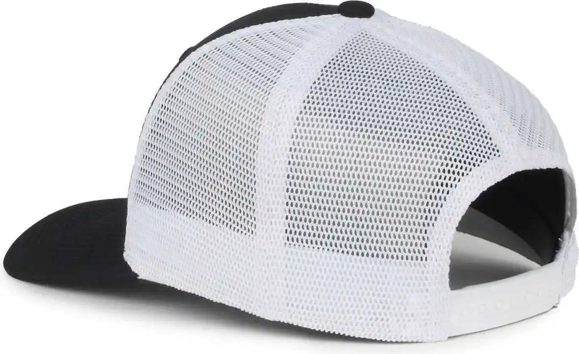 Oc Sports Flx672m-e Proflex Adjustable Sweatband Cap - e Black White - Osfm